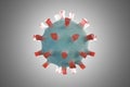 Pathogenic virus causing infection. 3D rendered illustration.