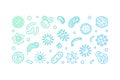 Pathogenicity bright line horizontal banner. Vector illustration Royalty Free Stock Photo