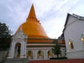 Pathommachedi a stupa in Thailand Royalty Free Stock Photo