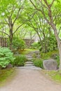 Paths of Kokoen Garden near Himeji castle, Japan Royalty Free Stock Photo