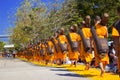 Pathum Thani, THAILAND -January, 2016 : 1,131 Monks from Wat Phra