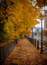 Pathway along the Rideau Canal in the Fall, Ottawa, Ontario, Canada Royalty Free Stock Photo