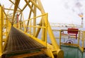 The pathway bridge of offshore oil rig