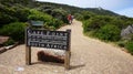 Pathway in the cape town leading to Cape point lighthouse