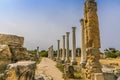 Pathway down the side of the gymnasium at the ancient Roman city of Salamis near Famagusta, Northern Cyprus