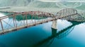 pathway going over water via way of bridge Royalty Free Stock Photo