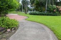 Pathway in a green park Royalty Free Stock Photo