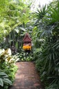 Pathway Through The Tropical Garden to the spirt house