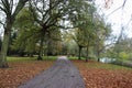 Pathway in a local park Royalty Free Stock Photo