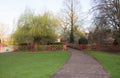 Pathway in a local park Royalty Free Stock Photo