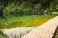 Pathway over the lake in Plitvice Lakes, Croatia Royalty Free Stock Photo