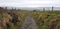 Pathway up to Knocknarea and Queen Maeve`s Tomb Royalty Free Stock Photo