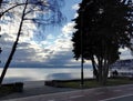 Pathway and promenade next to the Ohrid lake