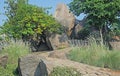 Pathway with Rough Granite Stone Tiles