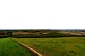 Pathway, rural scene with clear white sky