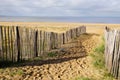 Pathway in sand beach to access in Chatelaillon Plage sea near La Rochelle in France