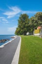 Pathway by the sea in Visby, Sweden