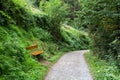 Pathway with Sitting Bank for Relaxing