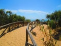 Pathway to Beach, Chipiona, Cadiz, Spain Royalty Free Stock Photo