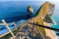 Pathway to Kelingking Beach in Nusa Penida island, Bali in Indonesia Royalty Free Stock Photo