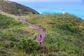 Pathway to lighthouse at Cape Reinga, Northland, New Zealand