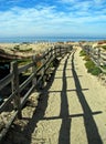 Pathway to Ocean on Monterey Bay Royalty Free Stock Photo