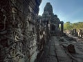 Pathway to the Past: Exploring Bayon Temple, Angkor Wat, Siem Reap, Cambodia Royalty Free Stock Photo