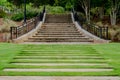 Pathway to Stairs in Garden Royalty Free Stock Photo