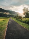 Pathway to village in Kamang, West Sumatera Royalty Free Stock Photo