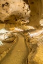 Pathway underground cave in forbidden cavers near sevierville tennessee Royalty Free Stock Photo