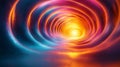 Pathways ascend glowing target vibrant greens and bold blues symbolizing ambition and success. artwork illustrates