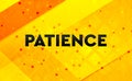 Patience abstract digital banner yellow background