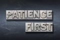 patience first den Royalty Free Stock Photo