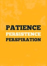 Patience Inspiring Creative Motivation Quote Poster Template. Vector Typography Banner Design Concept On Grunge Texture