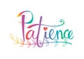 Patience lettering