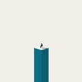 Patience is a virtue, vector concept. Symbol of management, passing time. Minimal illustration.