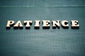 Patience word view Royalty Free Stock Photo