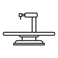 Patient bed examination icon outline vector. Review survey