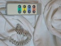 Patient bed remote control in hospital Royalty Free Stock Photo