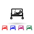 Patient broken leg in hospital multi color icon. Simple glyph, flat vector of medecine icons for ui and ux, website or mobile