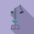 Patient care scan icon flat vector. Human machine