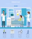 Patient Care Description Vector Illustration