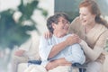 Patient and caregiver spend time together Royalty Free Stock Photo