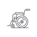 Patient chair line icon concept. Patient chair vector linear illustration, symbol, sign