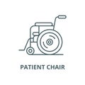 Patient chair vector line icon, linear concept, outline sign, symbol