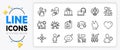 Patient, Consult and Clown line icons. For web app. Vector