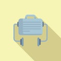 Patient defibrillator icon flat vector. Automatic care person