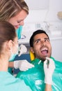 Patient at dental clinic