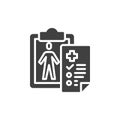 Patient diagnosis record vector icon