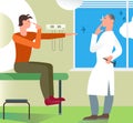 Patient doctor medical examination. Doctor neurologist examining